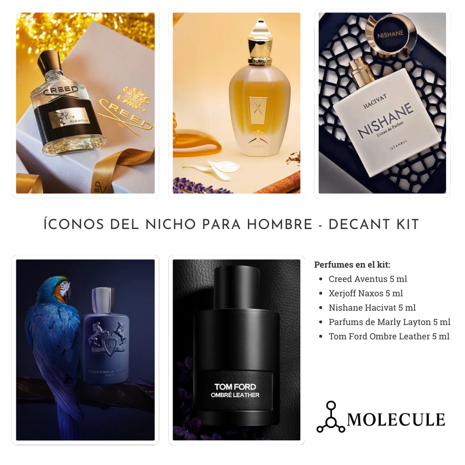 Íconos del nicho para hombre decant kit
