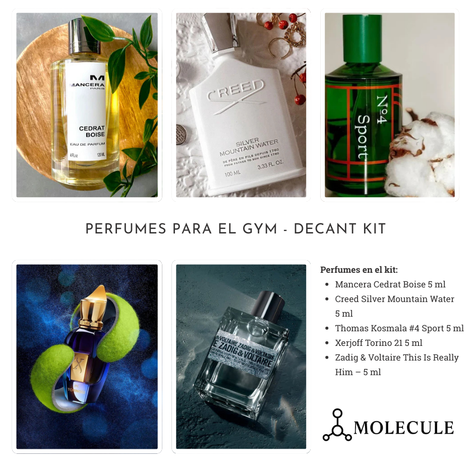 Perfumes nicho para el Gym decant kit
