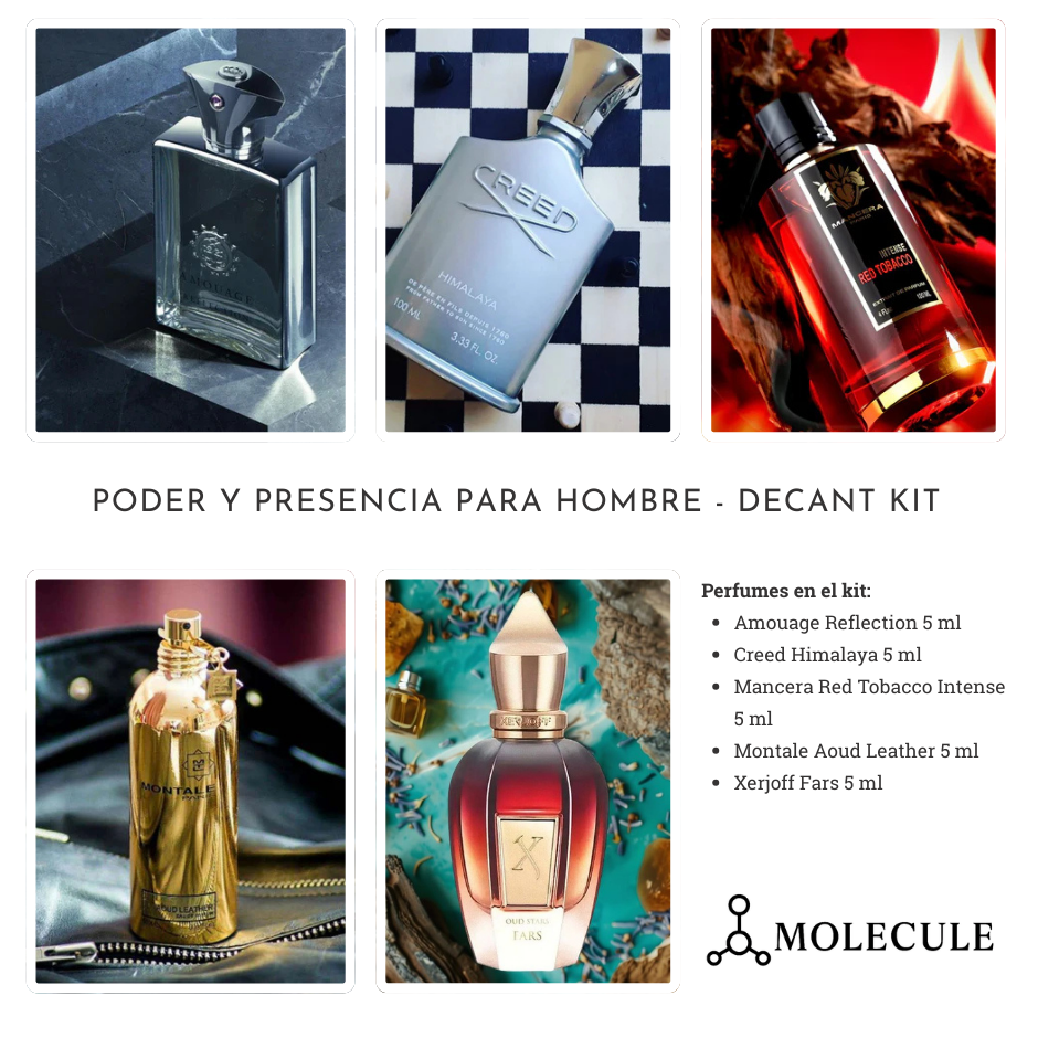 Poder y presencia para hombre decant kit